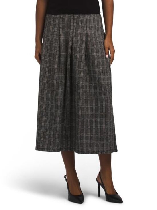 MAX STUDIO LONDON Dresses & Skirts - MAX STUDIO LONDON Double Knit Plaid Midi Skirt